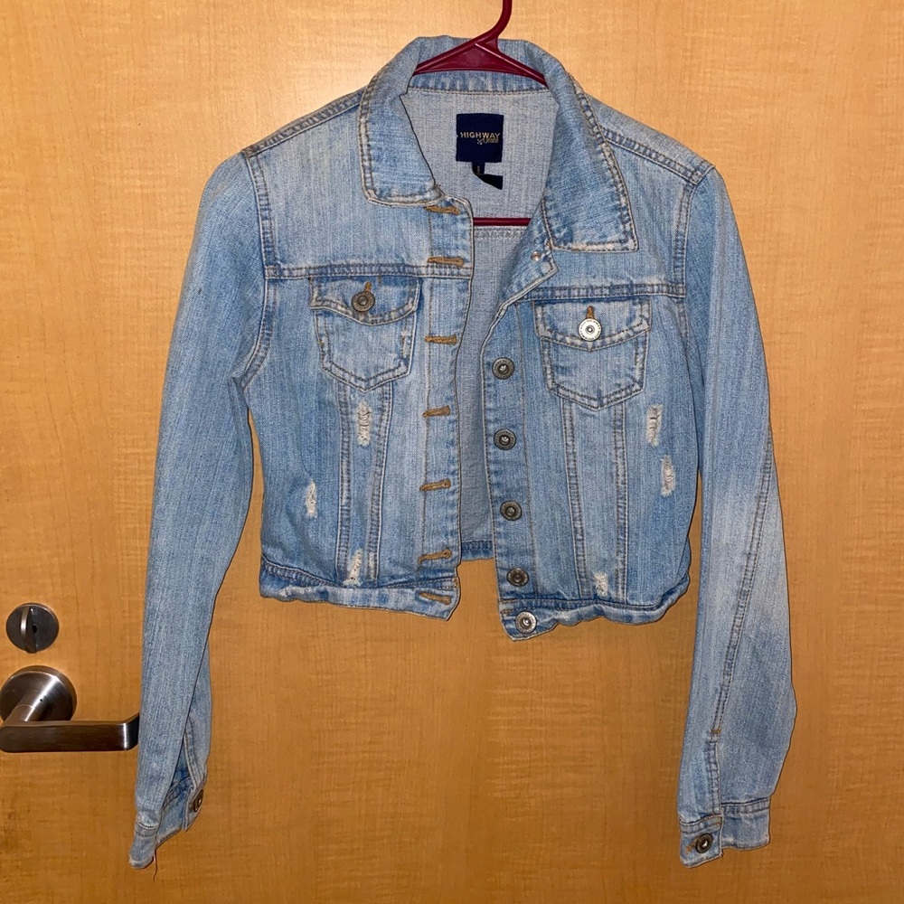 Light wash denim jacket